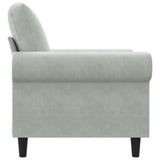 Sofa Chair Light Grey 60 cm Velvet - 45-Degree Angle