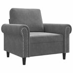 Sofa Chair Dark Grey 60 cm Velvet