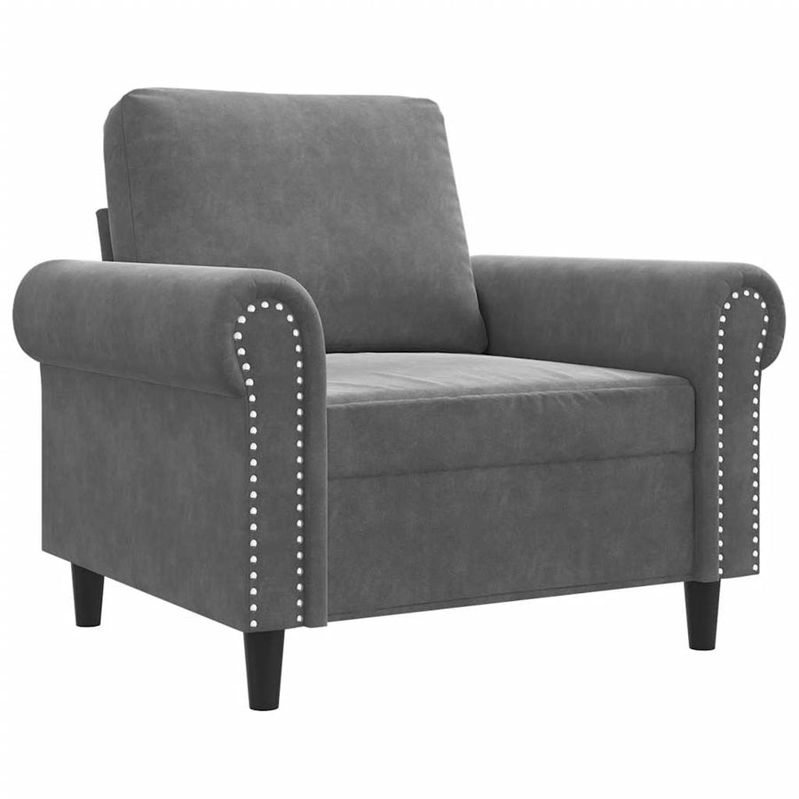 Sofa Chair Dark Grey 60 cm Velvet