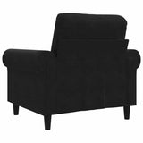Sofa Chair Black 60 cm Velvet - Rear View