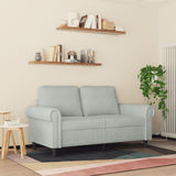 2-Seater Sofa Light Grey 120 cm Velvet