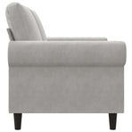2-Seater Sofa Light Grey 120 cm Velvet