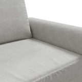 2-Seater Sofa Light Grey 120 cm Velvet