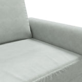 2-Seater Sofa Light Grey 120 cm Velvet - Close-Up Angle