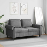 2-Seater Sofa Dark Grey 120 cm Velvet