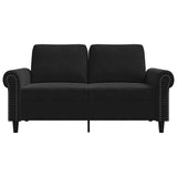 2-Seater Sofa Black 120 cm Velvet