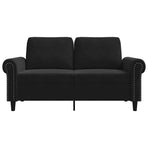 2-Seater Sofa Black 120 cm Velvet