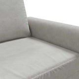 2-Seater Sofa Light Grey 140 cm Velvet