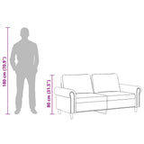 2-Seater Sofa Light Grey 140 cm Velvet - Extra Image