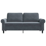 2-Seater Sofa Dark Grey 140 cm Velvet - Top-Down View