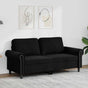 2-Seater Sofa Black 140 cm Velvet