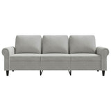 3-Seater Sofa Light Grey 180 cm Velvet