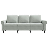 3-Seater Sofa Light Grey 180 cm Velvet - Top-Down View