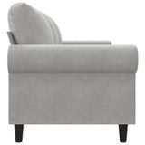 3-Seater Sofa Light Grey 180 cm Velvet
