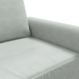 3-Seater Sofa Light Grey 180 cm Velvet - Close-Up Angle