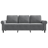 3-Seater Sofa Dark Grey 180 cm Velvet
