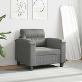 Sofa Chair Dark Grey 60 cm Microfibre Fabric
