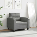 Sofa Chair Dark Grey 60 cm Microfibre Fabric - Side View