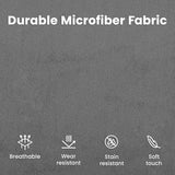 Sofa Chair Dark Grey 60 cm Microfibre Fabric - Extra Image