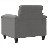 Sofa Chair Dark Grey 60 cm Microfibre Fabric - Rear View