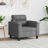 Sofa Chair Dark Grey 60 cm Microfibre Fabric