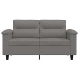 2-Seater Sofa Dark Grey 120 cm Microfibre Fabric