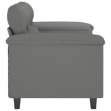 2-Seater Sofa Dark Grey 120 cm Microfibre Fabric - Top-Down View