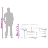 2-Seater Sofa Dark Grey 120 cm Microfibre Fabric