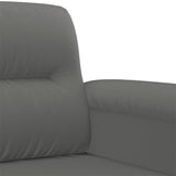 2-Seater Sofa Dark Grey 140 cm Microfibre Fabric - Rear View