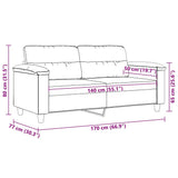2-Seater Sofa Dark Grey 140 cm Microfibre Fabric - Extra Image