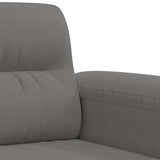 3-Seater Sofa Dark Grey 180 cm Microfibre Fabric