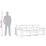 3-Seater Sofa Dark Grey 180 cm Microfibre Fabric - Extra Image