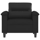 Sofa Chair Black 60 cm Faux Leather - Side View