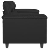 2-Seater Sofa Black 120 cm Faux Leather - Top-Down View