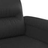 2-Seater Sofa Black 120 cm Faux Leather - Rear View