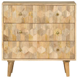 Drawer Cabinet 70x35x70 cm Solid Wood Mango - Side View
