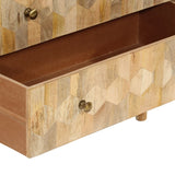 Drawer Cabinet 70x35x70 cm Solid Wood Mango - Close-Up Angle