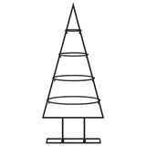 Metal Christmas Tree for Decoration Black 60 cm - Side View