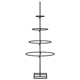 Metal Christmas Tree for Decoration Black 60 cm - Top-Down View
