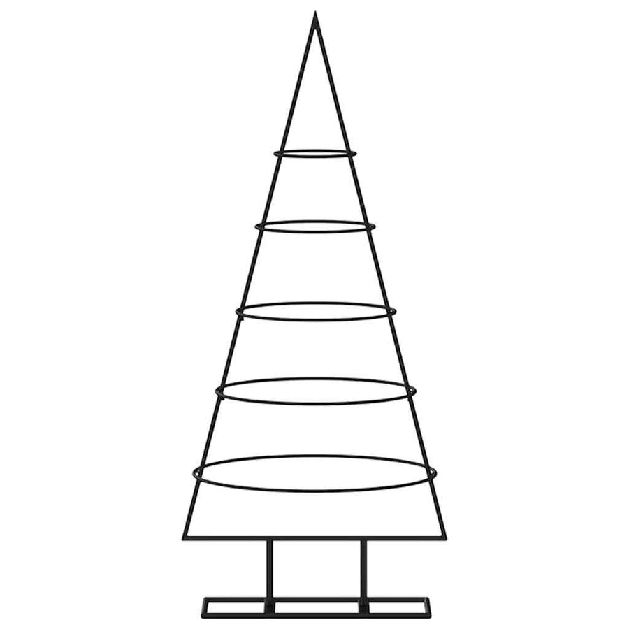 Metal Christmas Tree for Decoration Black 90 cm