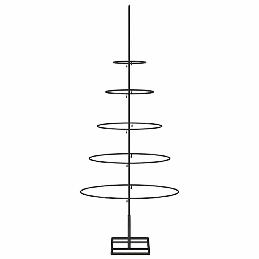 Metal Christmas Tree for Decoration Black 90 cm