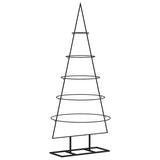 Metal Christmas Tree for Decoration Black 125 cm - Front View