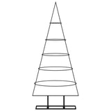 Metal Christmas Tree for Decoration Black 125 cm - Side View
