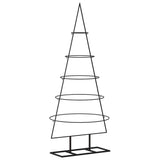 Metal Christmas Tree for Decoration Black 125 cm - 45-Degree Angle