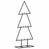 Metal Christmas Tree for Decoration Black 60 cm - Front View