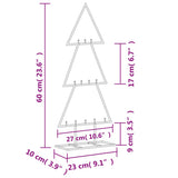 Metal Christmas Tree for Decoration Black 60 cm - Close-Up Angle