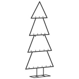 Metal Christmas Tree for Decoration Black 90 cm - Front View