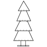 Metal Christmas Tree for Decoration Black 90 cm - Side View