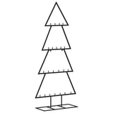 Metal Christmas Tree for Decoration Black 125 cm - Front View