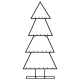 Metal Christmas Tree for Decoration Black 125 cm - Side View